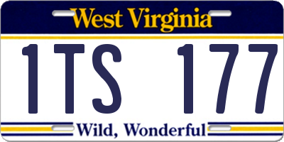 WV license plate 1TS177