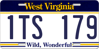 WV license plate 1TS179
