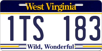 WV license plate 1TS183