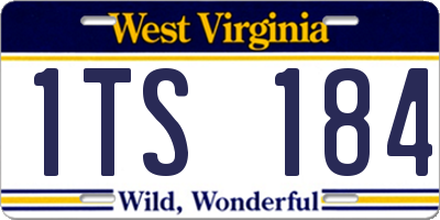 WV license plate 1TS184