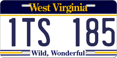 WV license plate 1TS185