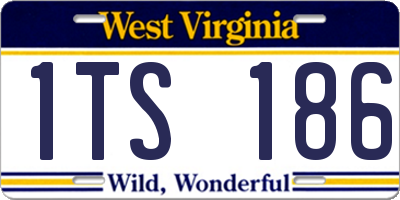 WV license plate 1TS186