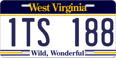 WV license plate 1TS188