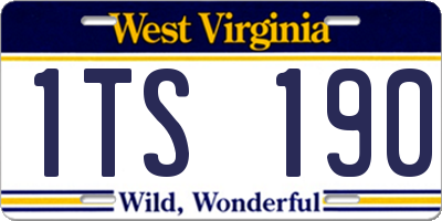 WV license plate 1TS190