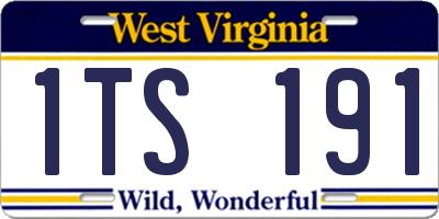 WV license plate 1TS191