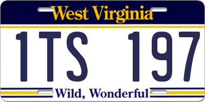 WV license plate 1TS197