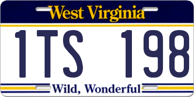 WV license plate 1TS198