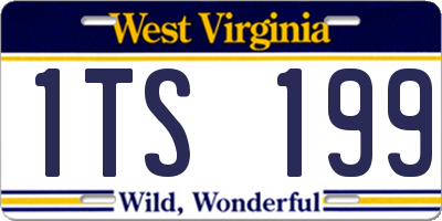 WV license plate 1TS199
