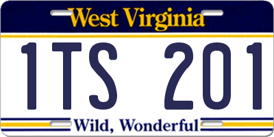 WV license plate 1TS201