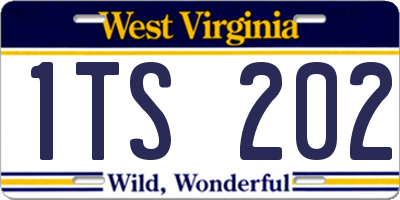 WV license plate 1TS202