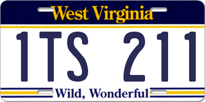 WV license plate 1TS211