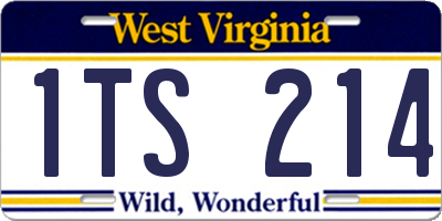WV license plate 1TS214