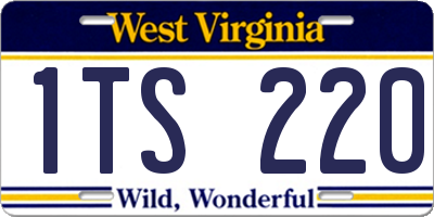 WV license plate 1TS220