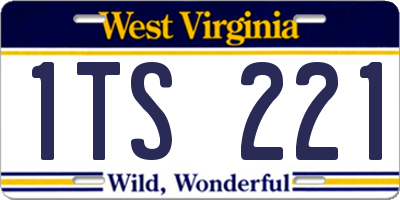 WV license plate 1TS221