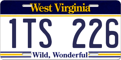 WV license plate 1TS226