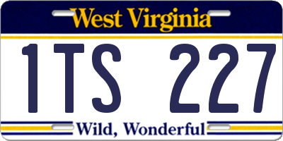 WV license plate 1TS227