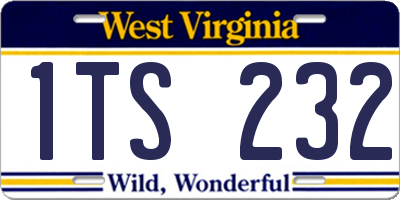 WV license plate 1TS232