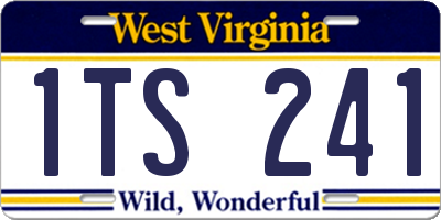 WV license plate 1TS241