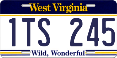 WV license plate 1TS245