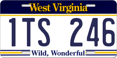 WV license plate 1TS246