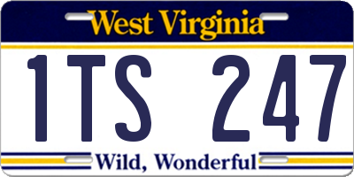 WV license plate 1TS247