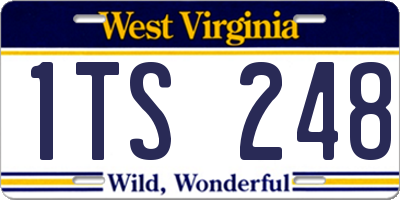 WV license plate 1TS248