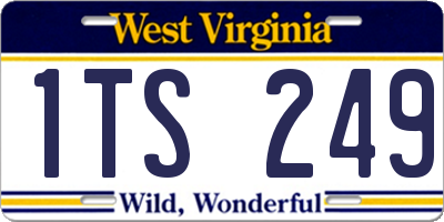 WV license plate 1TS249
