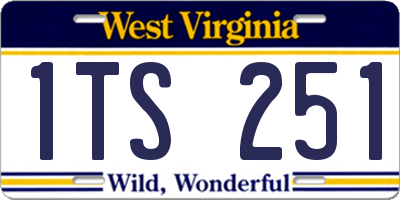 WV license plate 1TS251