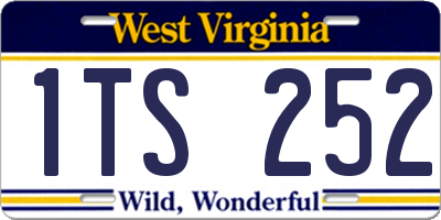 WV license plate 1TS252