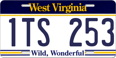 WV license plate 1TS253