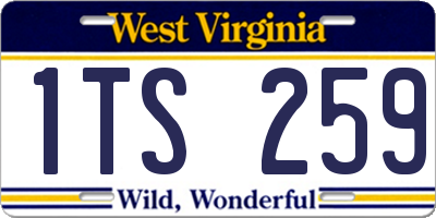 WV license plate 1TS259
