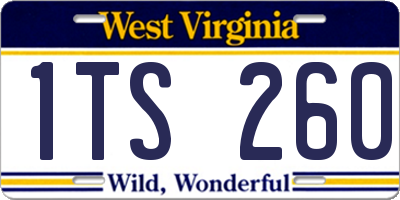 WV license plate 1TS260