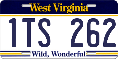 WV license plate 1TS262