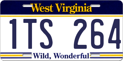 WV license plate 1TS264
