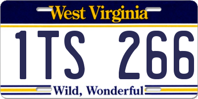 WV license plate 1TS266