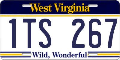 WV license plate 1TS267
