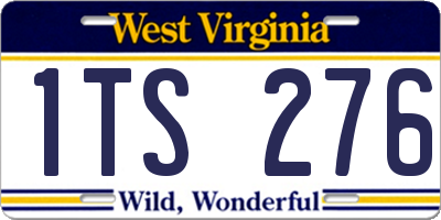 WV license plate 1TS276