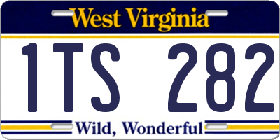 WV license plate 1TS282