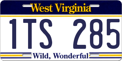 WV license plate 1TS285