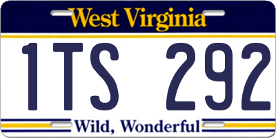 WV license plate 1TS292