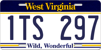 WV license plate 1TS297