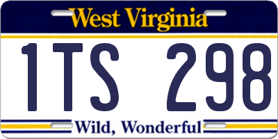 WV license plate 1TS298