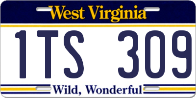 WV license plate 1TS309