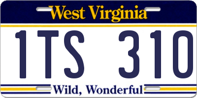 WV license plate 1TS310