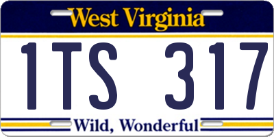 WV license plate 1TS317