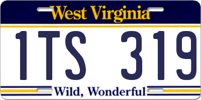 WV license plate 1TS319
