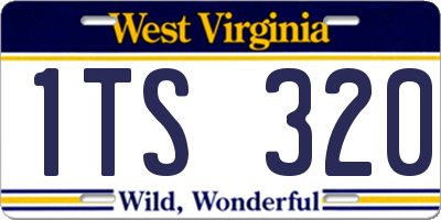 WV license plate 1TS320