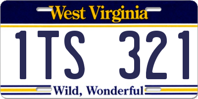 WV license plate 1TS321