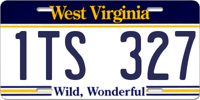 WV license plate 1TS327