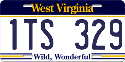 WV license plate 1TS329